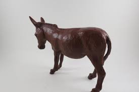 Carved Brown Donkey Figure - Red Mill Mfg 1988 - 7 Inches - Etsy
