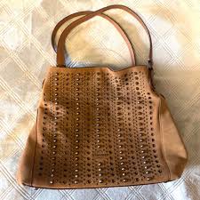 Coach Edie Suede Shoulder Bag 👜 - w/ silver studs -... | Depop