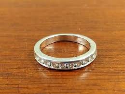 Tiffany & Co Platinum Half Circle Eternity Diamond 3 mm Band ...