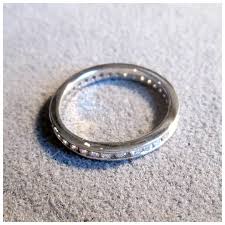 14K White Gold Diamond Eternity Band. For Sale at Ruby Lane