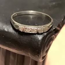 Vintage | Jewelry | 93th Platinum 950 Diamond Wedding Band ...