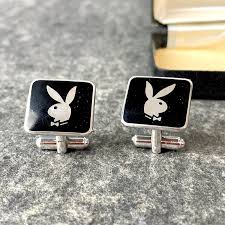 Playboy silver cufflinks - 1980s vintage | eBay