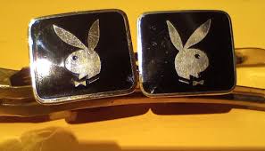 Vintage Playboy Bunny Silver Tone Black Rabbit Cufflinks ...