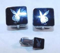 Rare Playboy Gents Cufflinks & Tie Clip