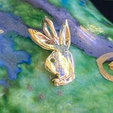 Presenting a Playboy Bunny 14K Yellow Gold Pendant... | Depop