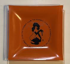 Vintage The Playboy Club Orange Glass Ashtray 3.75" - Excellent Condition | eBay