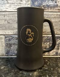 Vintage “The Playboy Club” Black & Gold Smoked Glass Mug ...