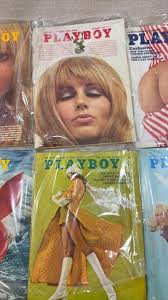 Lot - 30 vtg 1960-70s playboy magazines in sleeves
