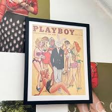 Framed Playboy Cover August 1960 Black Matte Frame Wall Art ...