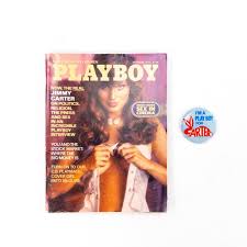 Sold at Auction: Carter Playboy Magazine / Button