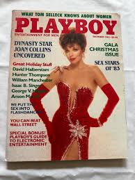 Playboy Magazine December 1983 Joan Collins Tom Selleck ...