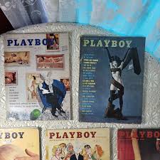 Playboy Magazines 1961 total of 7 - w/ Centerfolds | eBay