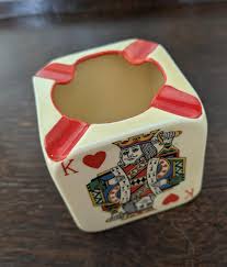 Rare Mid Century Carltonware Cubed Playing Card Themed ...