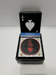 Poker Cards Deck Glass Coasters 6 Pack Ace Spades Storage ...