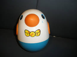 Vintage Playskool Roley Wabble Rattle Penguin 4.5" tall (T6)