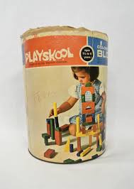 Vintage 1969 Playskool Colored Wooden Building Blocks ...