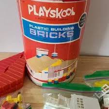 Playskool | Toys | Playskool Vintage Canister Of Building Blocks 97 | Poshmark