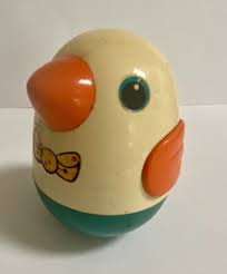 Vintage Playskool Weeble Wobble Roly Poly Chime Baby Bird ...