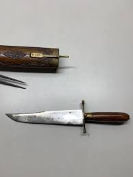 Vintage Wood Brass Handle Fork Knife Carving Set Wood Carved ...