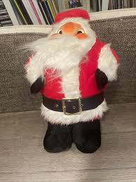 Vintage 1982 Rennoc Corp Black/Red/White Cotton Santa Claus ...