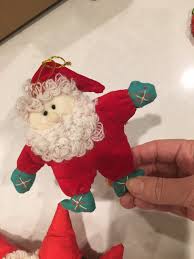 Vintage Santa Ornaments Soft Sculpture Pair - Etsy