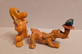 Vtg Disney "PLUTO" Figurine Salt and Pepper Shaker Set ...