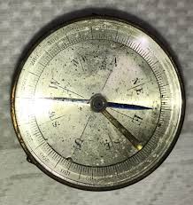 Vintage BRASS POCKET COMPASS -- Made in France 2” | eBay