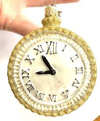 Vondels Amsterdam Gold Pocket Watch Clock Christmas Glass ...