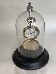 Pocket Watch Dome 3 X 5" Glass Dome With Silver Knob and ...