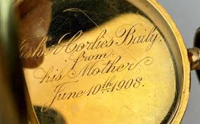 Sold at Auction: Antique c. 1900 Baily, Banks & Biddle Riverside 14K Gold Open Face 19 Jewel Pocket Watch