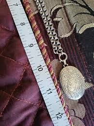 Antique Victorian 1880s Sterling Silver Book Chain 20" and Silver Locket | eBay