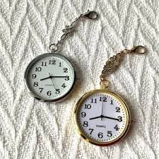 Silver Fob Watch, Gold Fob Watch, Victorian Style Fob Watch, Vintage Style Chatelaine Tool, Watch on Chain, Hanging Watch, Chatelaine Charm - Etsy