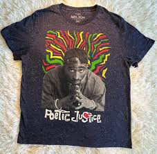 Men's Poetic Justice Tupac Crew Neck T-Shirt GALAXY/Multicolor- Size 2XL | eBay
