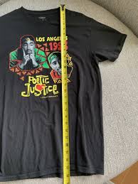 2Pac Poetic Justice T-Shirt Size M Black Los Angeles 1993 A Street Romance Tee | eBay