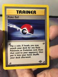 Vintage Pokemon Trading Card Game 1999 Poke Ball Trainer ...
