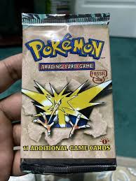 Pokemon Booster Pack 1st Edition Fossil, Sealed Pack, WOTC, Zapdos Artwork | eBay