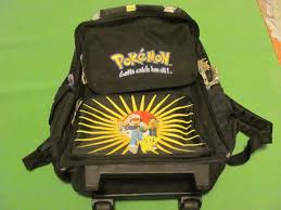 Vintage 1999 Pokemon Rolling Luggage/Suitcase Backpack | eBay
