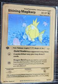 Magikarp Pokemon Metal Replica Card