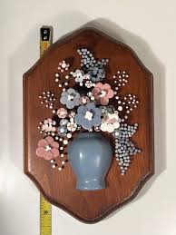 Vintage 1977 Flower Nail Art | Boho Pretty | All Ages | Unisex | Wall Hanging Decor | Wood Plaque | One of a Kind Groovy Gift | 5.5"x8.25" - Etsy