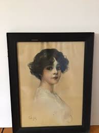 Portrait of Young Woman by Martin Justice | eBay