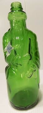 Empty Anchor Hocking Green Glass Liquor Bottle MAN WITH ...