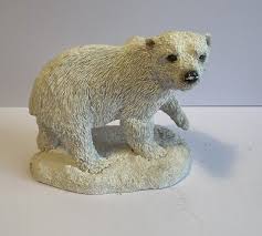 VTG Stone Critters Polar Bear SC-734 White w/ Black Nose ...