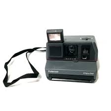 Vtg Polaroid 600 Plus Impulse Instant Film Camera with Neck Strap Gray Untested | eBay