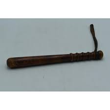 Wooden Police Truncheon with Leather Wrist Strap. 38cm Long