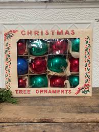 Set of 12 Shiny Brite, Polish and Rauch Vintage Red, Green ...