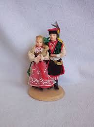 Vintage 5.5" Man & Woman Cepelia Dolls Figurine - Polish ...