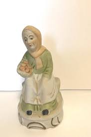 Vintage Capodmonte Style Figurine of Lady Holding A Fruit ...