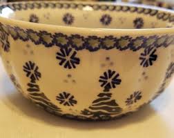 Set of 3 Polish Pottery Bowls Christmas Winter Theme Excellent Condition - Etsy