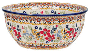 Polish Pottery - 7.75" Bowls - Ruby Duet – The Polish ...