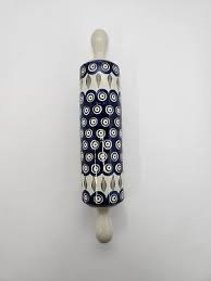 Bolslawiec Polish Pottery 13" Rolling Pin Flowering Peacock Pattern Hand Painted | eBay